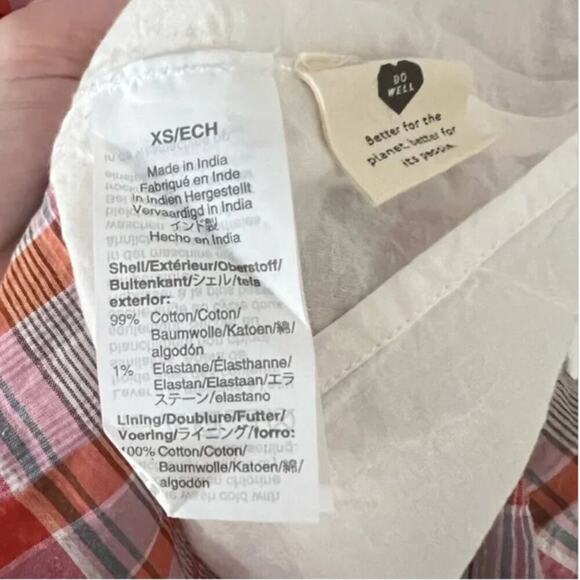 Madewell Plaid Ruffle-Sleeve Popover Mini Dress - Picture 6 of 7